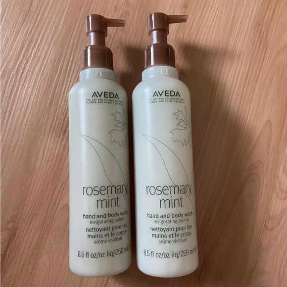 NWT. Aveda Rosemary Mint Hand/Body Wash, 8.5 Ounce 250ml  2 Items Bundles - Picture 1 of 5